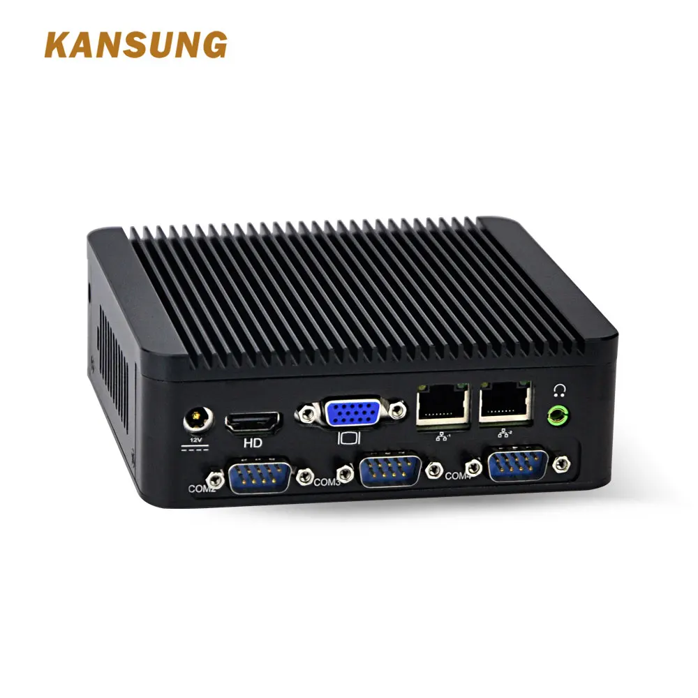 

4 RS232 Dual Lan Firewall Nettop K190P Intel Celeron J1900 Mini Computer Linux Windows Fanless Barebone Desktop PC