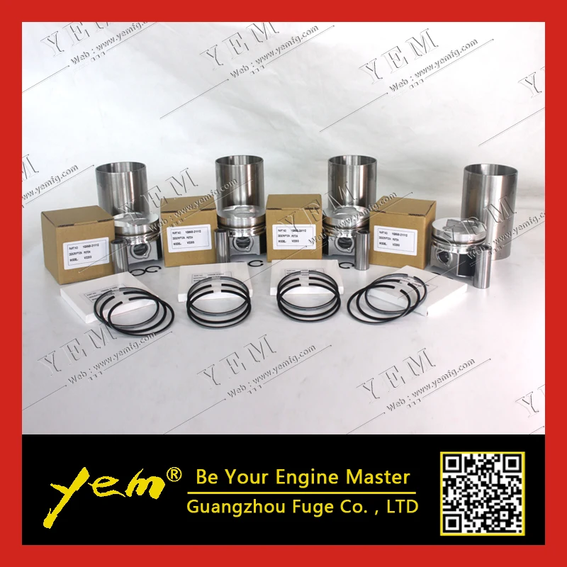 

For kubota engine parts V2203 V2403 V2203-B liner kit piston 1G868-2111 + piston ring + cylinder sleeve