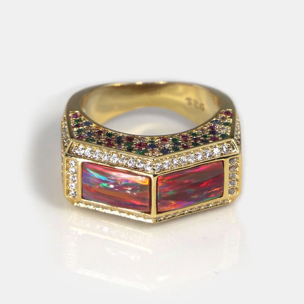 JLR-1883 New Design Gorgeous Palace Retro Wind Fire Opal Cocktail Ring Original Design Fashion jewelry