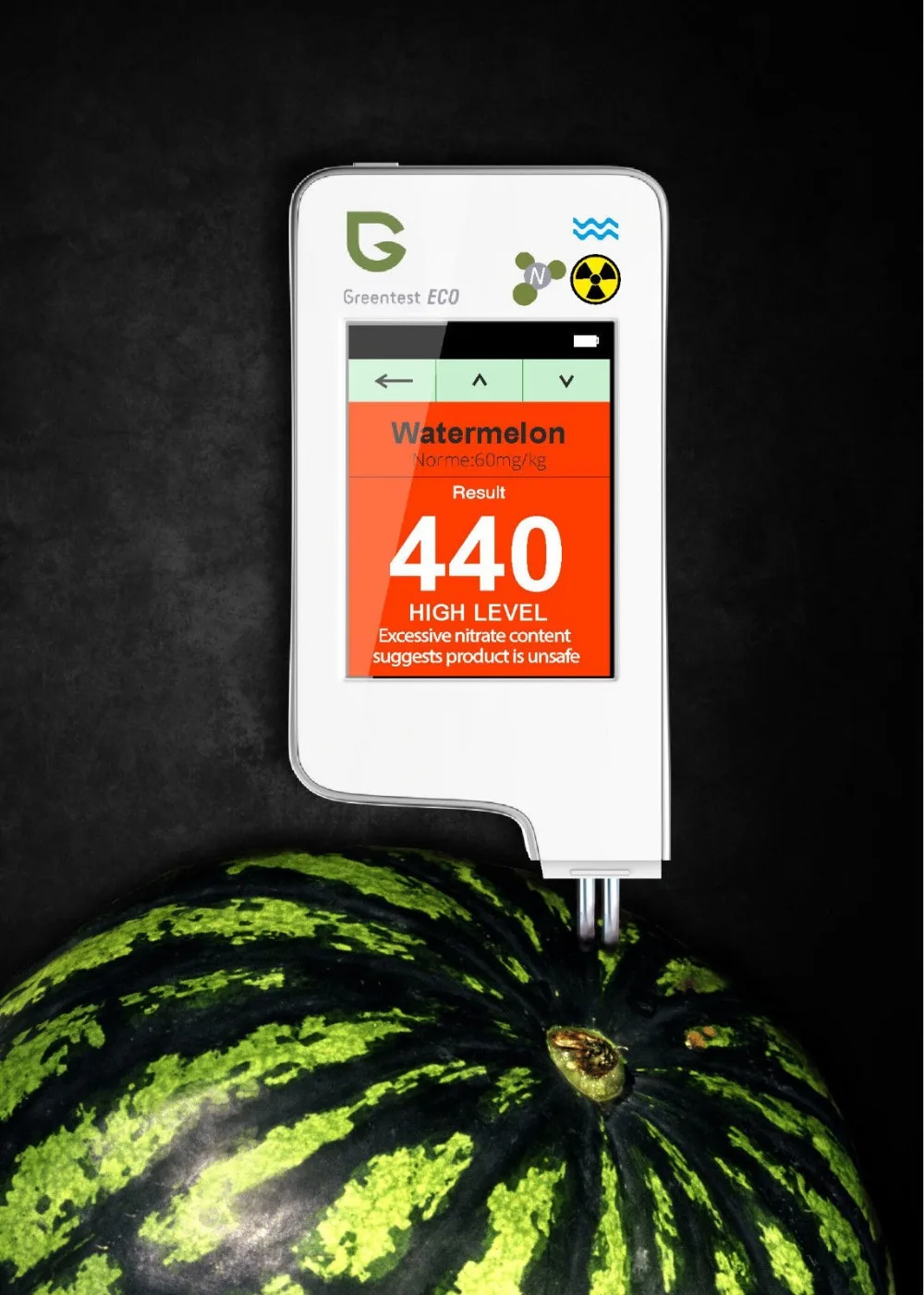 Tester di nitrato più verde Eco 5 Tester per alimenti Test di nitrati d\'acqua rilevatore di radiazioni contatore di Geiger carne frutta verdura