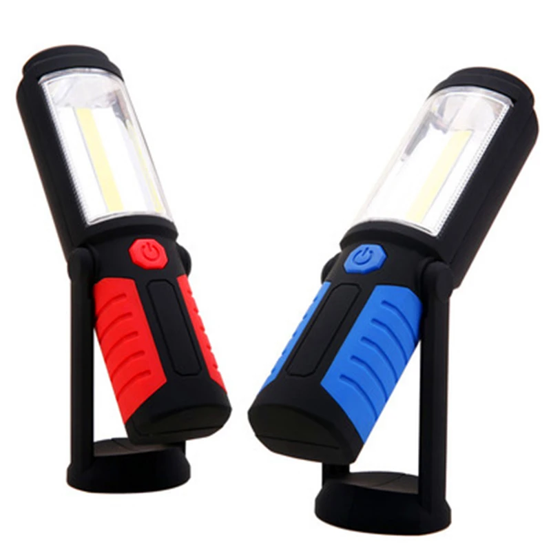 Powerful Portable 3000 Lumens COB LED Flashlight Magnetic Rechargeable Work Light 360 Degree Stand Hanging Torch Lamp For Work