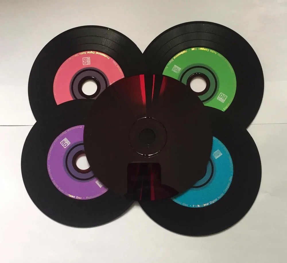 Wholesale 10 Discs Premium Professional Multicolor Grade A 700 MB 52x Blank Black Printed CD-R Disc