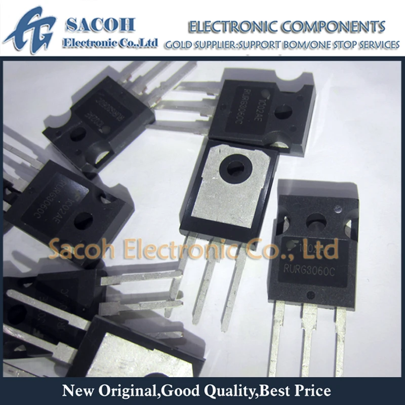 

New Original 2Pcs/Lot RURG3060C RURG3060CC RURG3060 RHRG3060C RHRG3060CC TO247 30A600V Fast Recovery Rectifier Diode