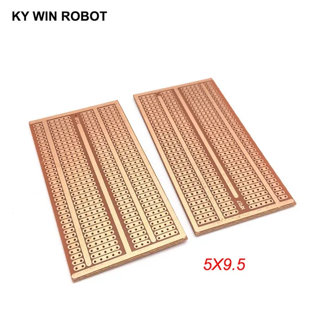 2 sztuk/partia DIY prototyp papieru PCB uniwersalny eksperyment matryca płytka drukowana dwa otwory trzy połączone otwory cztery otwory 5x9.5CM