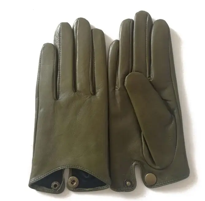 Women\'s Natural Sheepskin Leather Gloves Female Genuine Leather Motorcycle Driving Gloves R760