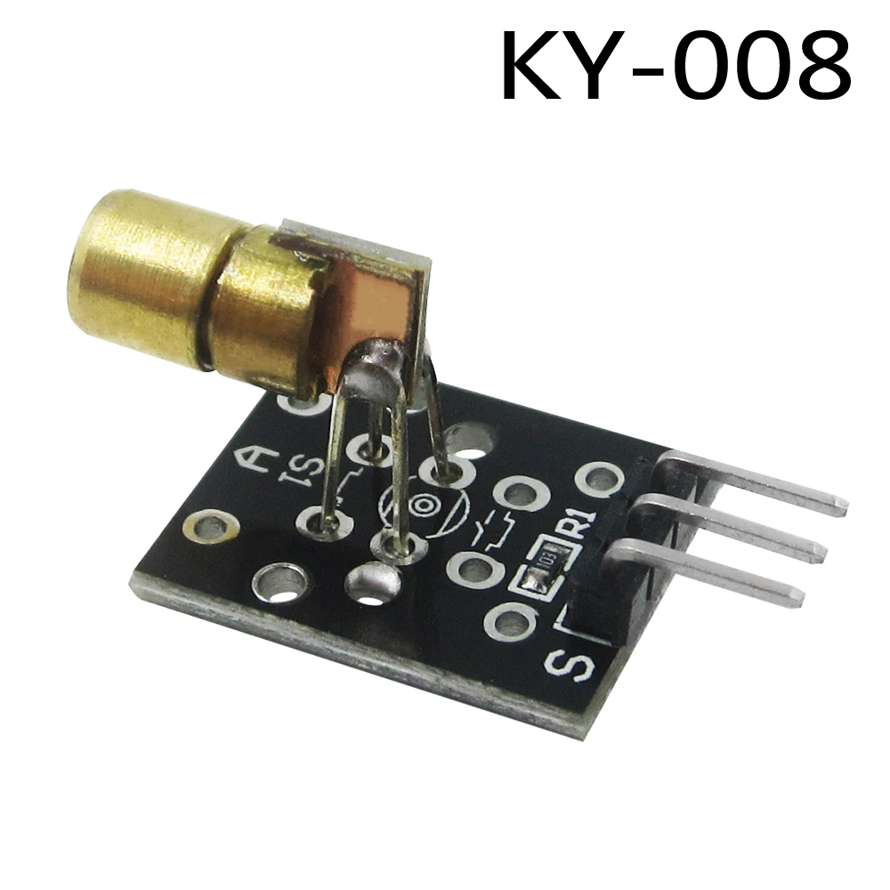 

5pcs/lot KY-008 650nm Laser Sensor Module 6mm 5V 5mW Red Laser Dot Diode Copper Head for Compatible with UNO MEGA 2560