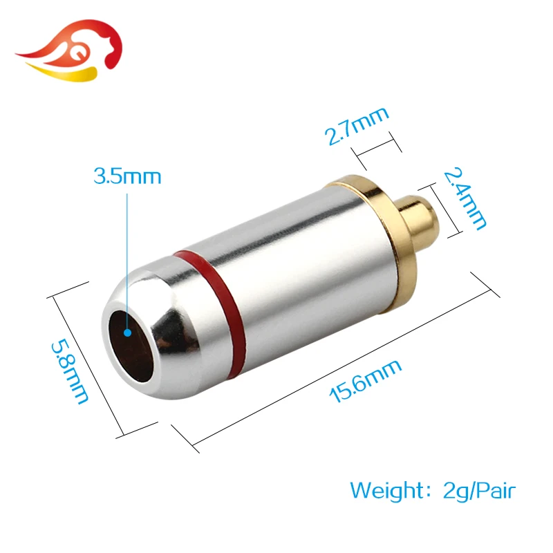 QYFANG 1 Pair Earphone Adapter DIY Pin Line Cable Solder Wire Connector Plug Audio Jack For MMCX UE900 SE535 SE215 W10 W20 W30