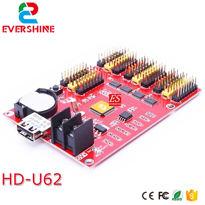 U62(HD-Q40) HD-U62 P10 Single and Dual color led panel controller Support 96 pcs Moduels