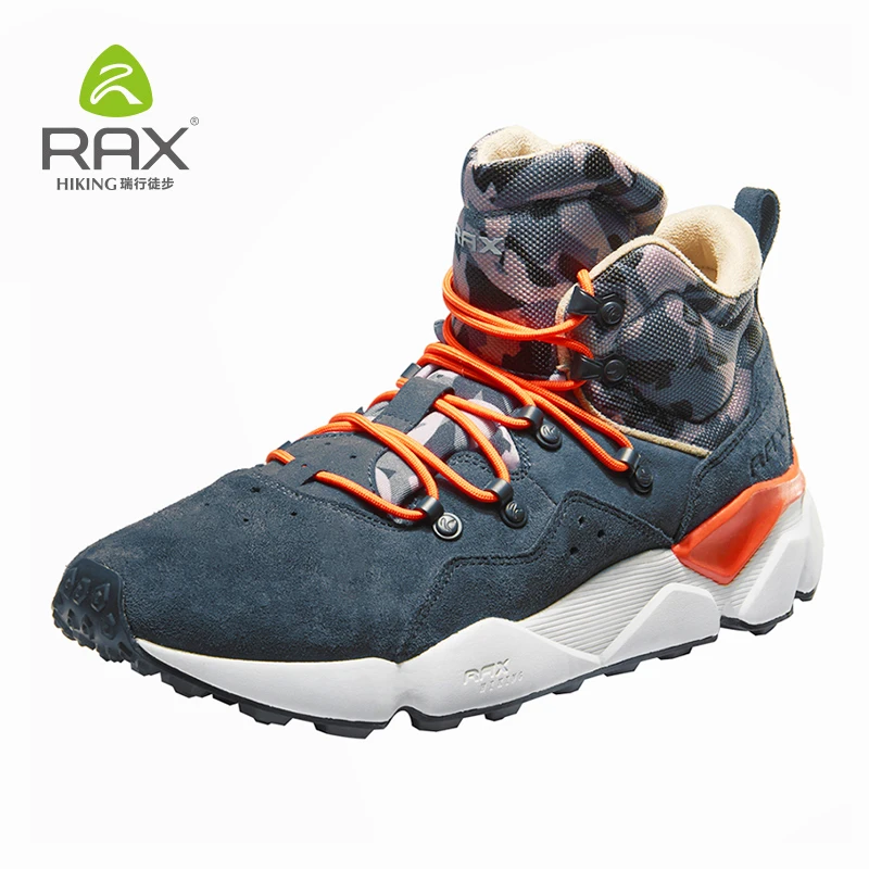 Rax 2018 Winter New Style Hiking Shoes Men Warm Snow Boots Sneakers for Men Outdoor Sports Walking Mountaining Shoes Breathable