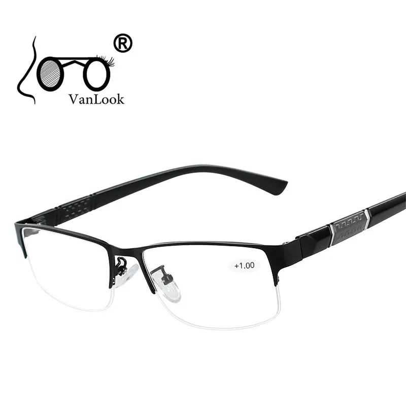 

Stainless Steel Reading Glasses with Diopters Men's Spectacles Gafas de Lectura Farsighted Spectacle Frames for Women Men +1 1.5