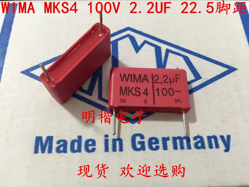 2020 hot sale 10pcs/20pcs Germany WIMA MKS4 100V 2.2UF 225 100V 2U2 P: 22.5mm Audio capacitor free shipping