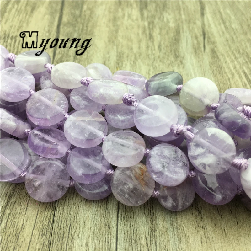 

Amethysts Round Slice Loose beads,Natural Stone Purple Crystal Quartz Balance Necklace Pyroemerald Beads For DIY Jewelry MY2009