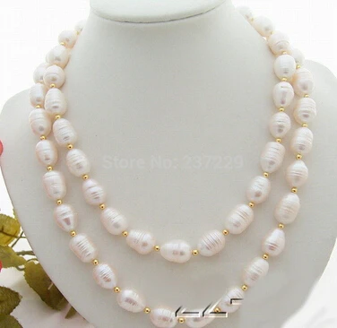 

12MM White Baroque Pearl Necklace 32"> Wholesale Lovely Women's Wedding Jewelry