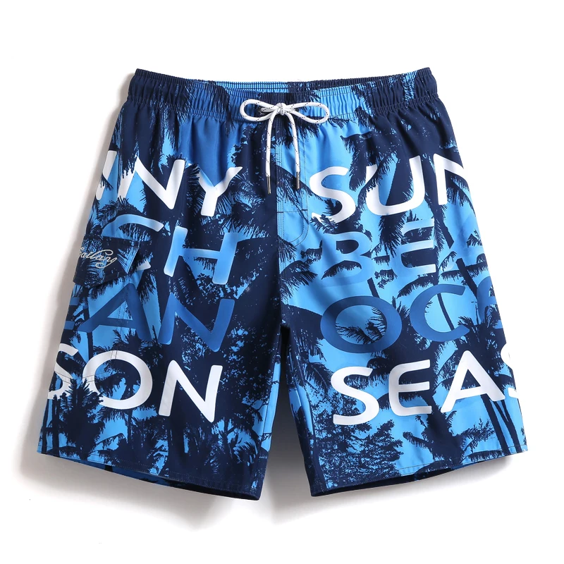 Men Beach Shorts Board Boxer Trunks Shorts Men's Boardshorts Casual Quick Drying Shorts Gay With Lining