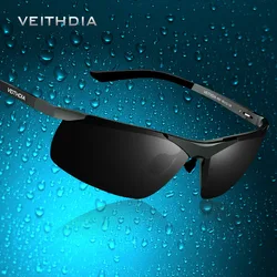 VEITHDIA Brand Designer Men's Sunglasses Outdoor Sports Fishing Aluminum Polarized UV400 Lens Sun Glasses Eyewear For Male 6501