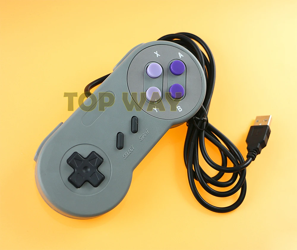 1 قطعة لوحدة تحكم نينتندو SNES USB للكمبيوتر الشخصي لوحدات تحكم MAC