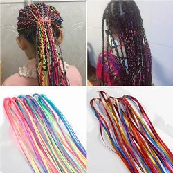 90CM Hair Styling Tool Silk Cord Hair Knitting Braided Rope Headband Jewelry Design Hair Accessories For Girls DIY Ponytail