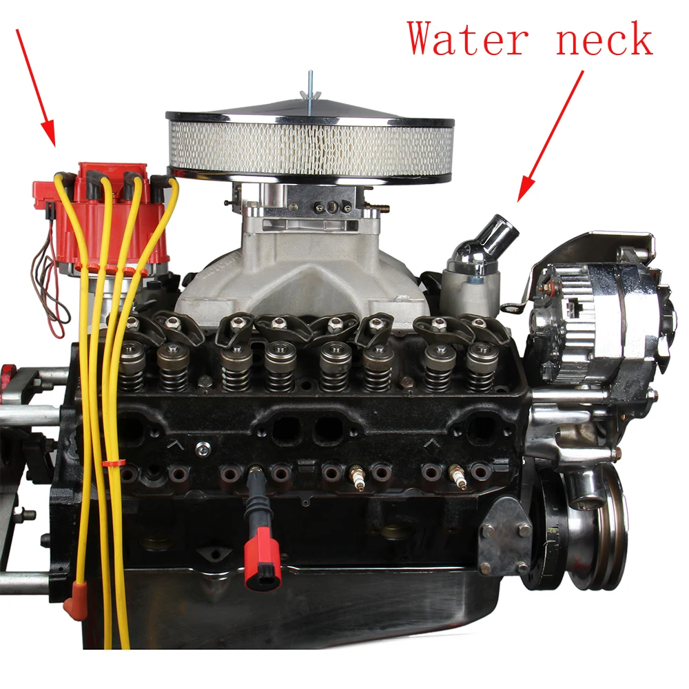 PRECISION AUTO LABS хромированное уплотнительное кольцо с водными горлышками 2661 алюминий, хромированное покрытие, 45 градусов, шеврон, большой/маленький блок, каждый