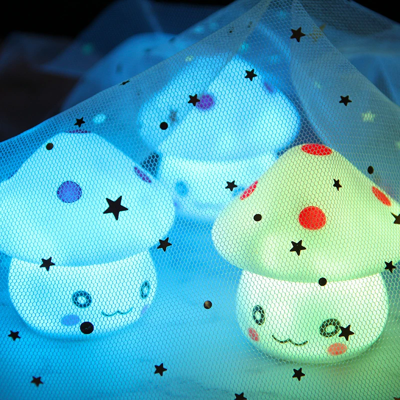 mycyk New colorful mushroom night light children's luminous toy market stalls LED Night Light Lamp Child Bedroom Desk Lamp baby