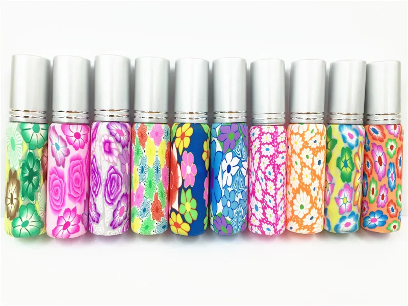 10pcs/lot 10ml Atomizer Perfume Bottles Polymer Clay Empty Small Perfume Spray Glass Bottle For Child Gift