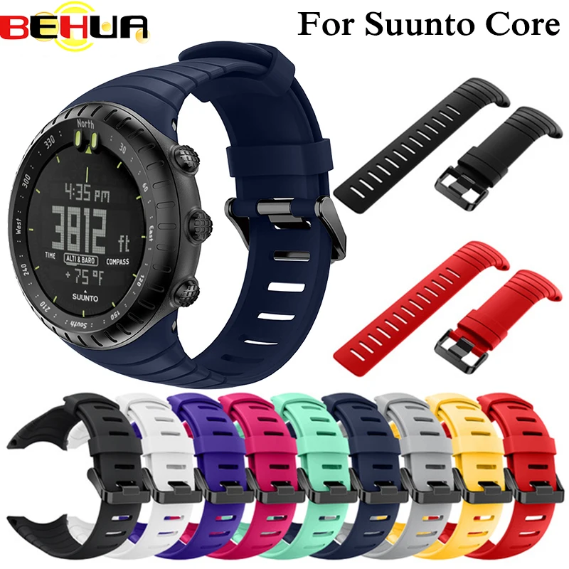 BEHUA Sport Silicone Strap For Suunto Core Replacement Wristband with Tools Watchband Belt Smartwatch Belt Accessories