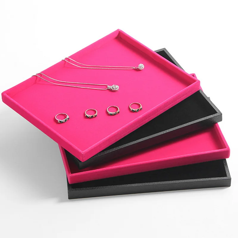 Best selling Small Jewelry Necklace tray Jewelry Organizer Earrings Rings BraceletS Flat Empty Plate Jewelry Display Stand