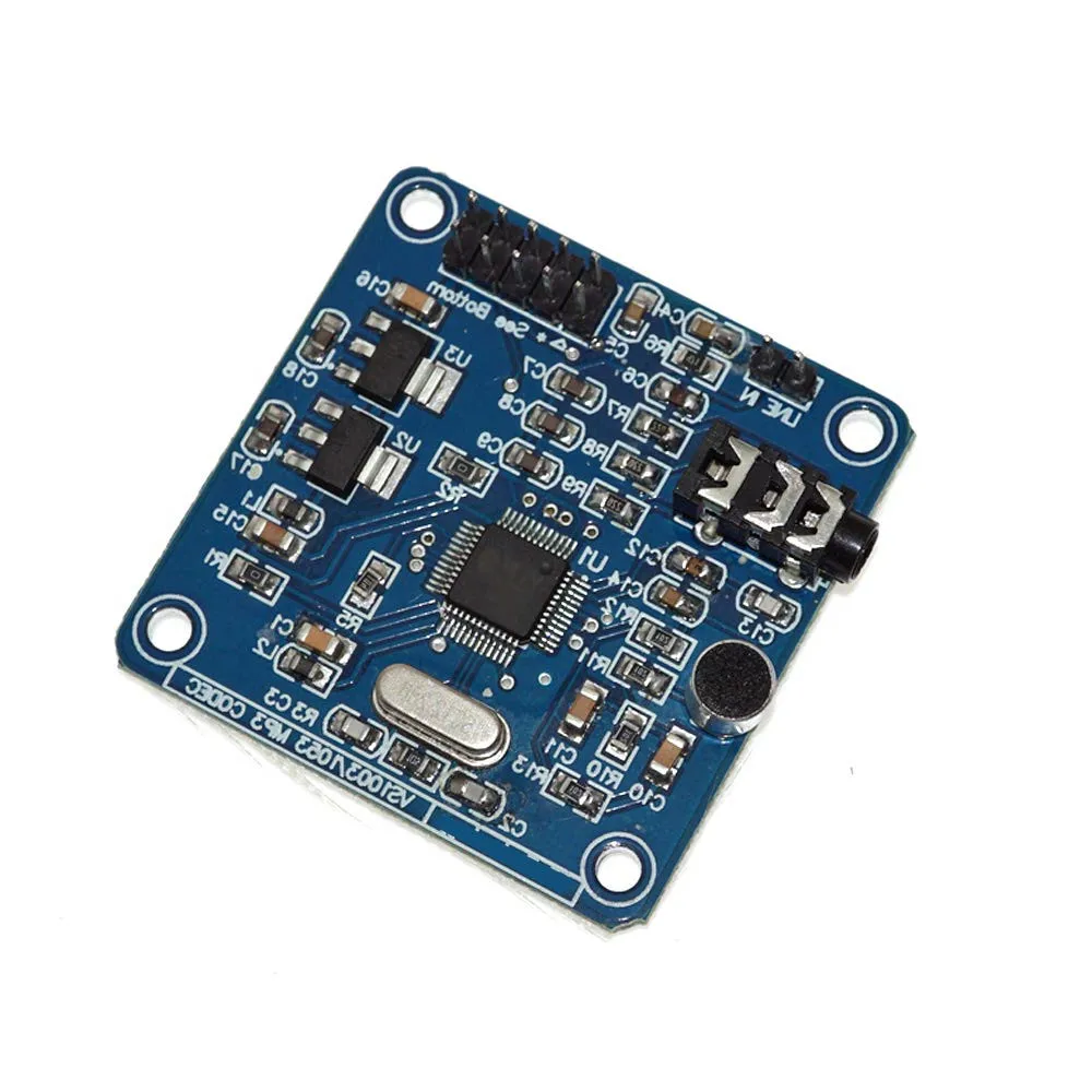 Máy Vi Tính Chip đơn Màu Xanh On-Board Microphone VS1003 Máy Nghe Nhạc MP3 Bộ Giải Mã Âm Thanh Mô-đun