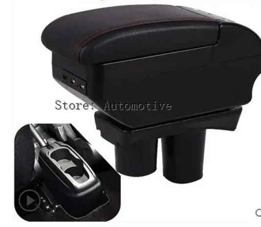 

For Citroen c-elysee/ for Peugeot 301 armrest central Store content Storage box with cup holder ashtray accessories 2012-2014