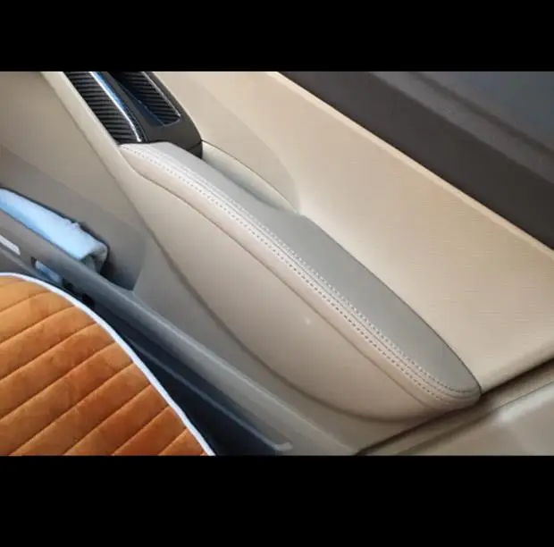 For Honda Civic 8th 2004 2005 2006 2007 -2011 Microfiber Leather Car Door Armrest Panel Protective Cover  with Mount Fittings