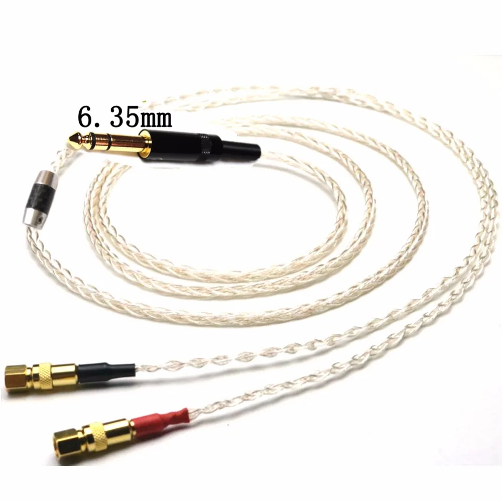 Free Shipping Haldane 2Meter 1/4"6.35 mm/4pin XLR Balanced Silver Plated Cable For HE400 HE5 HE6 HE300 HE560 HE4 HE500 Headphone
