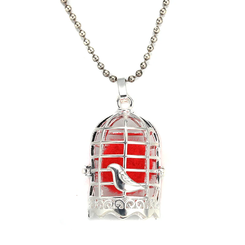 MODKISR Wholesale 6pcs Birdcage Jewelry Wild Hollow Essential Oil Perfume Oval Egg Cage Diffuser Locket Pendants Without Chain