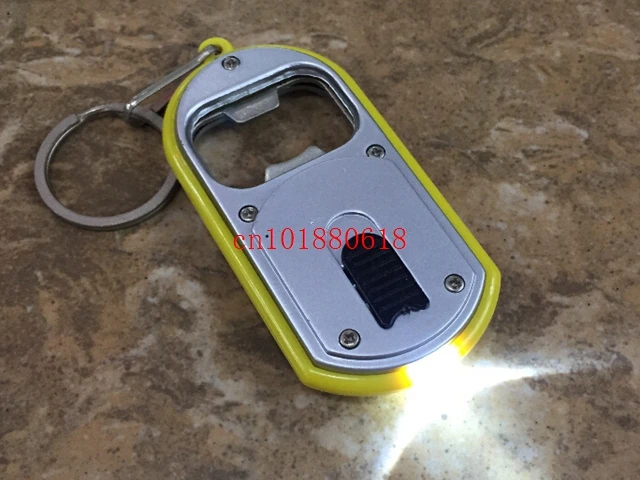 Free Shipping 3 in 1  LED Light  Key chain Beer Bottle Opener Keychain Ring,500pcs/lot