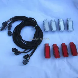 8 Pcs Set New Door Warning Lights lamp For AUDI A4 B8 A5 A6 A7 A8 Q3 Q5 8KD 947 411 *4 \ 8KD 947 415C * 4