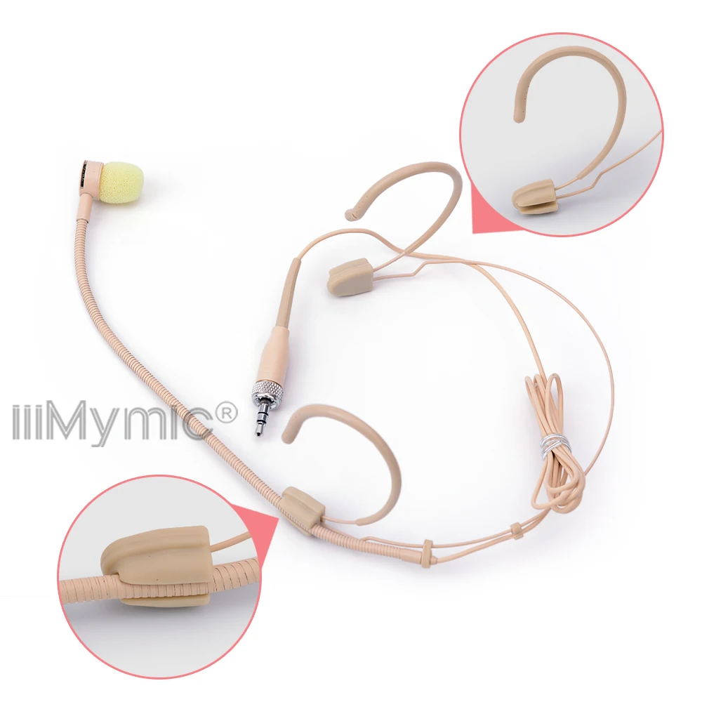 Perfetto per il concerto di canto! ! Microfono auricolare con serratura da 3,5 mm Microfono a condensatore unidirezionale per bodypack wireless Sennheiser