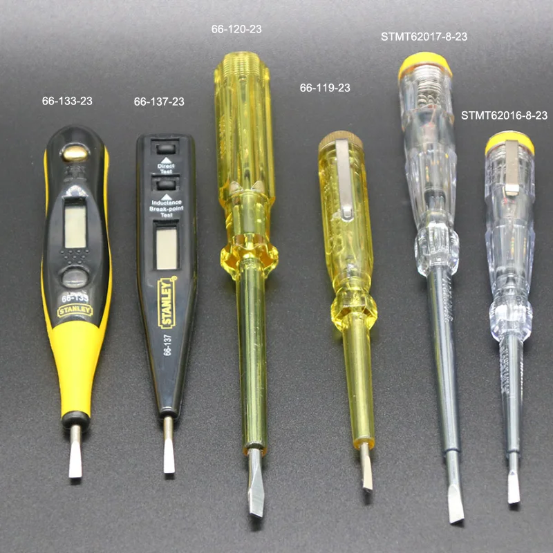 Imagem -05 - Stanley Peças dc ac Detector de Tensão Elétrica Atual Caneta Tester Sensor Volt Teste Circuito Digital com Bateria de Néon Livre