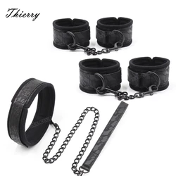 Thierry Erotic Toy BDSM Sex Toys for Couple Fetish Adult Games Sex Bondage Restraint,Handcuffs Ankle-Cuffs Collar for Role Play