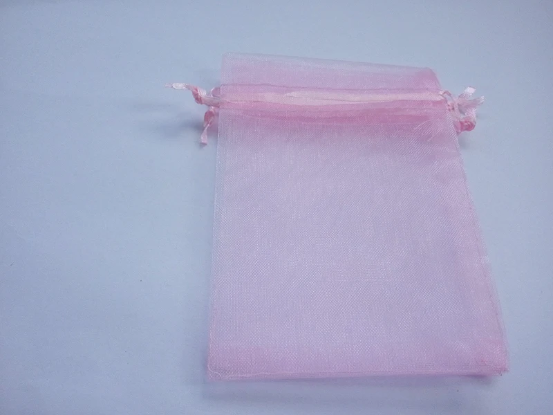 

500pcs 13*18 Pink gift bags for jewelry/wedding/christmas/birthday Organza Bags with handles Packaging Yarn bag