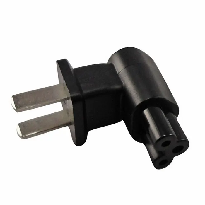 Travel Adapter USA 1-15P Male to IEC C5 3pin Female Right Angled Electrical Plug for Laptop Notebook