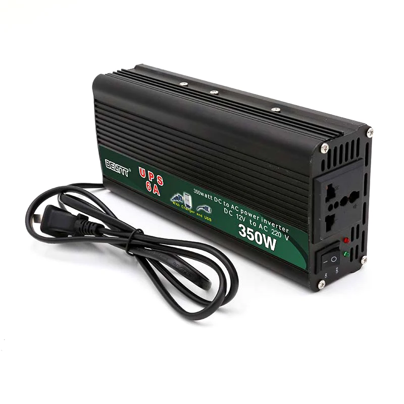 High Frequency Modified Sine Wave Off Grid Car Inverter 350w Home Inverter UPS DC 12V to AC 220V Power Inverter with Charger