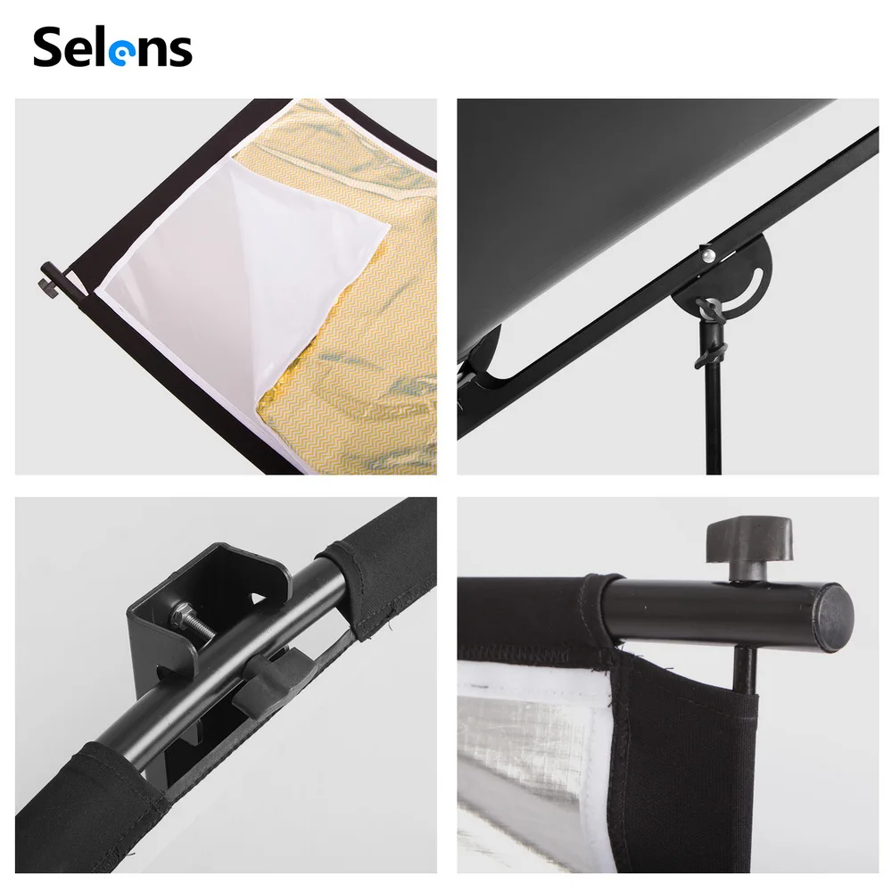 Selens U-type Reflector With Tripod Collapsible Photography Light Reflective Screen for Studio MultiPhoto Disc Diffuers Acessory