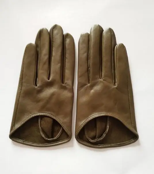 Women\'s Natural Leather Gloves Female Genuine Suede Leather Brief Dancing Motorcycle Driving Gloves R751