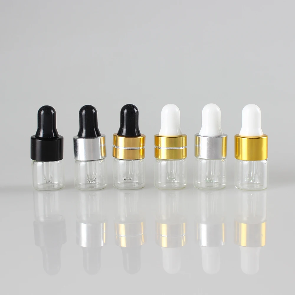 

2ml Small Glass Container with Lid,Clear Aromatherapy Oil Dropper Bottle