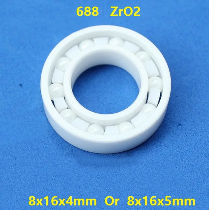 5pcs/10pcs 688 ZrO2 full Ceramic bearing 8x16x4 8x16x5 mm Zirconia ceramic deep groove ball bearing 8*16*4 8*16*5