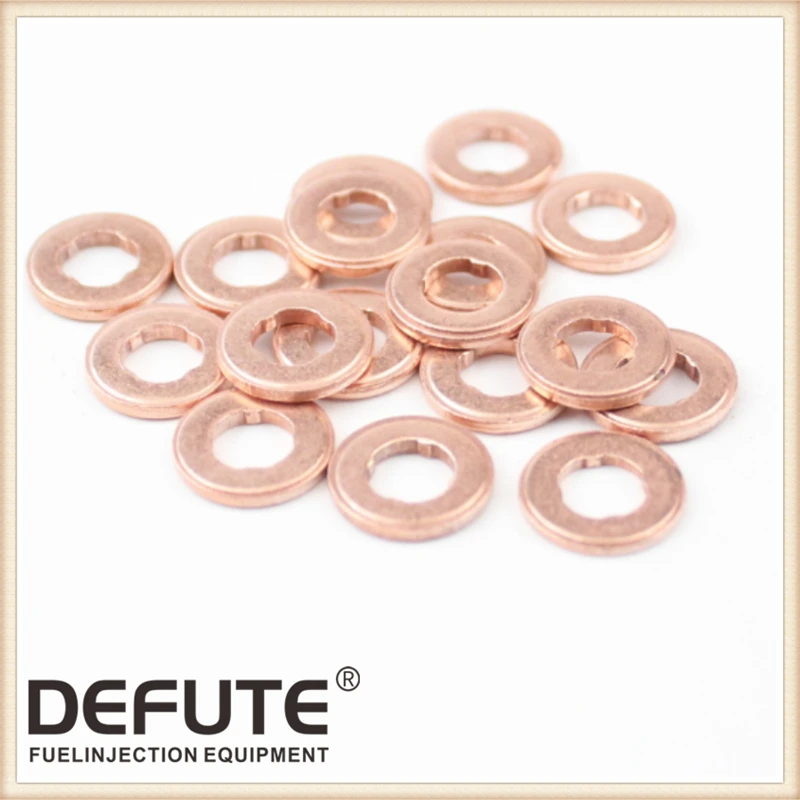 30pcs F00VC17504 Injector Copper Rings Washers Shims Gasket Set F00V C17 504 Size 7X15X2(mm) Thickness 2mm