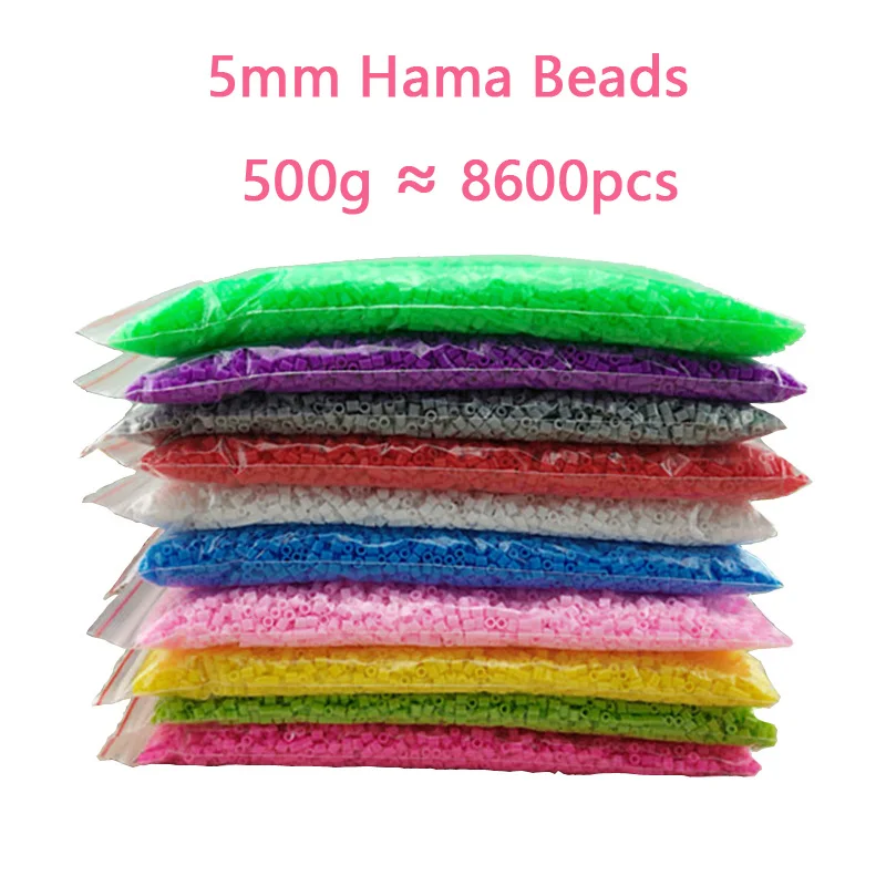 

500g/bag 5mm Hama Beads 48 Colors For Choose Kids Education Diy Toys 100% Quality Guarantee New Perler Beads Wholesale