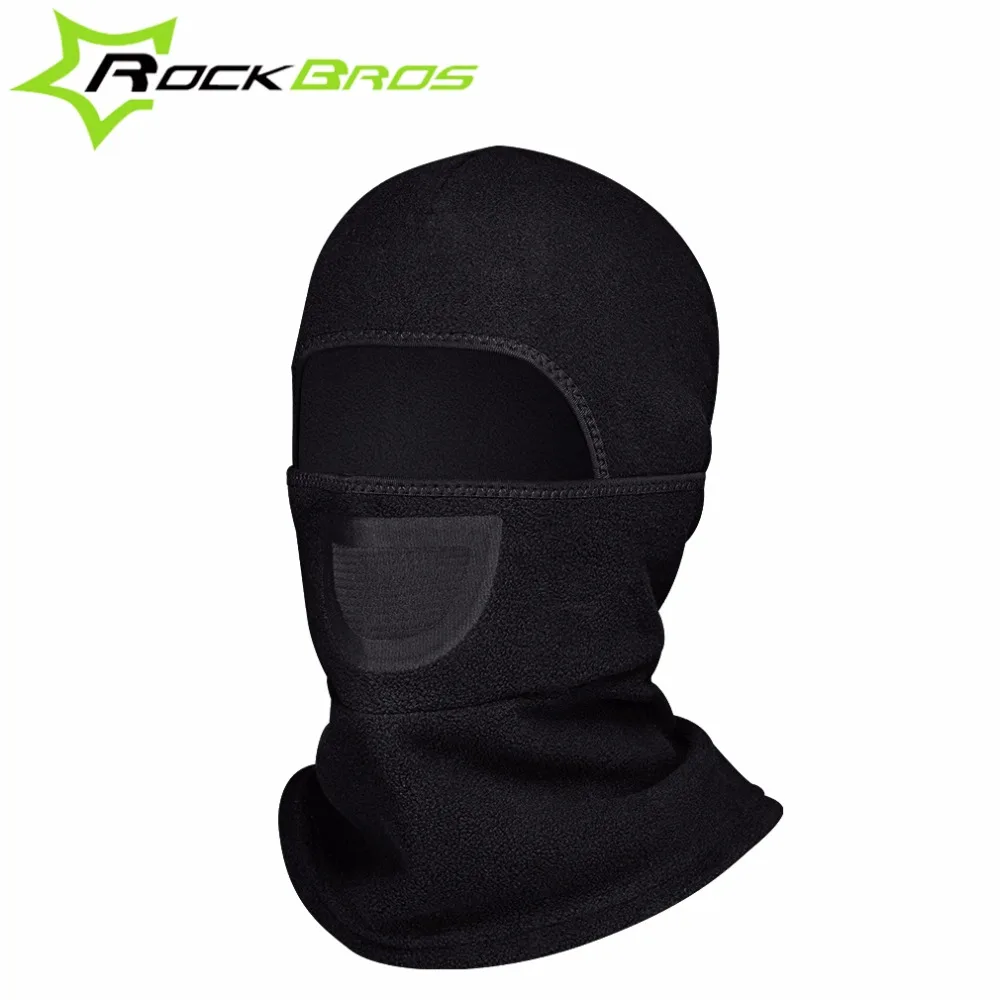 

ROCKBROS Bicycle Fleece Caps Cycling Headwear Neck Warmer For Head Bike Face Masks Hat Collar Scarf Bicycle Accessories Black