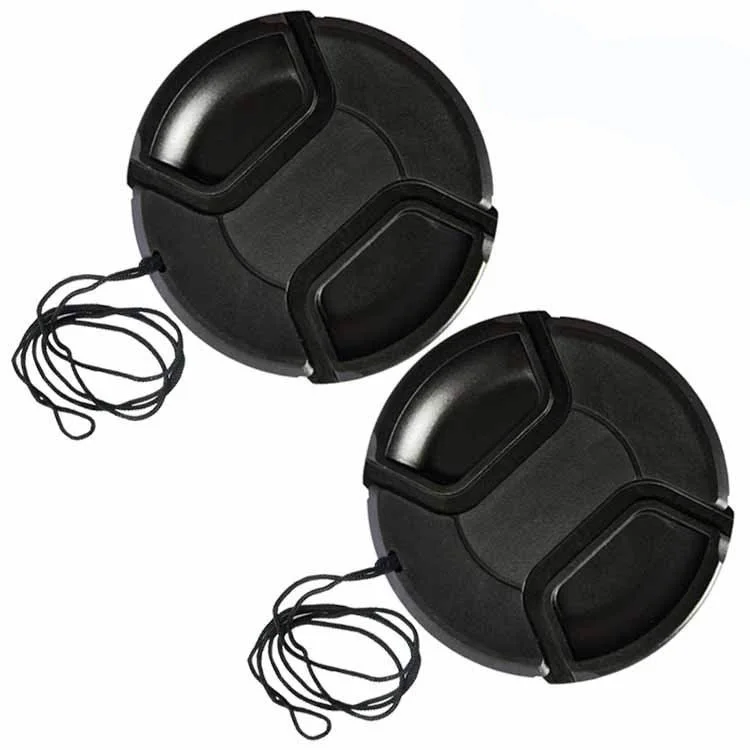 10pcs 37 39 40.5 43 46 49 52 55 58 62 67 72 77 82 86mm center pinch Snap-on cap cover for canon nikon camera Lens without logo