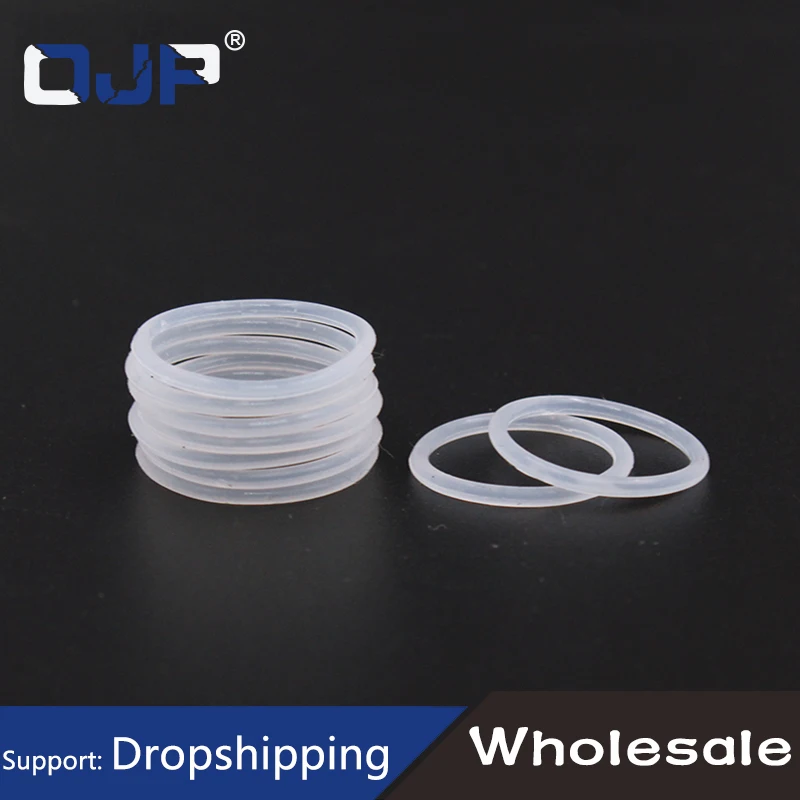 CS1.9/2.2/2.4mm OD5-140mm VMQ O ring White Silicon Ring Silicone Thickness Rubber O Ring Seal Gasket eco-friendly elasticity