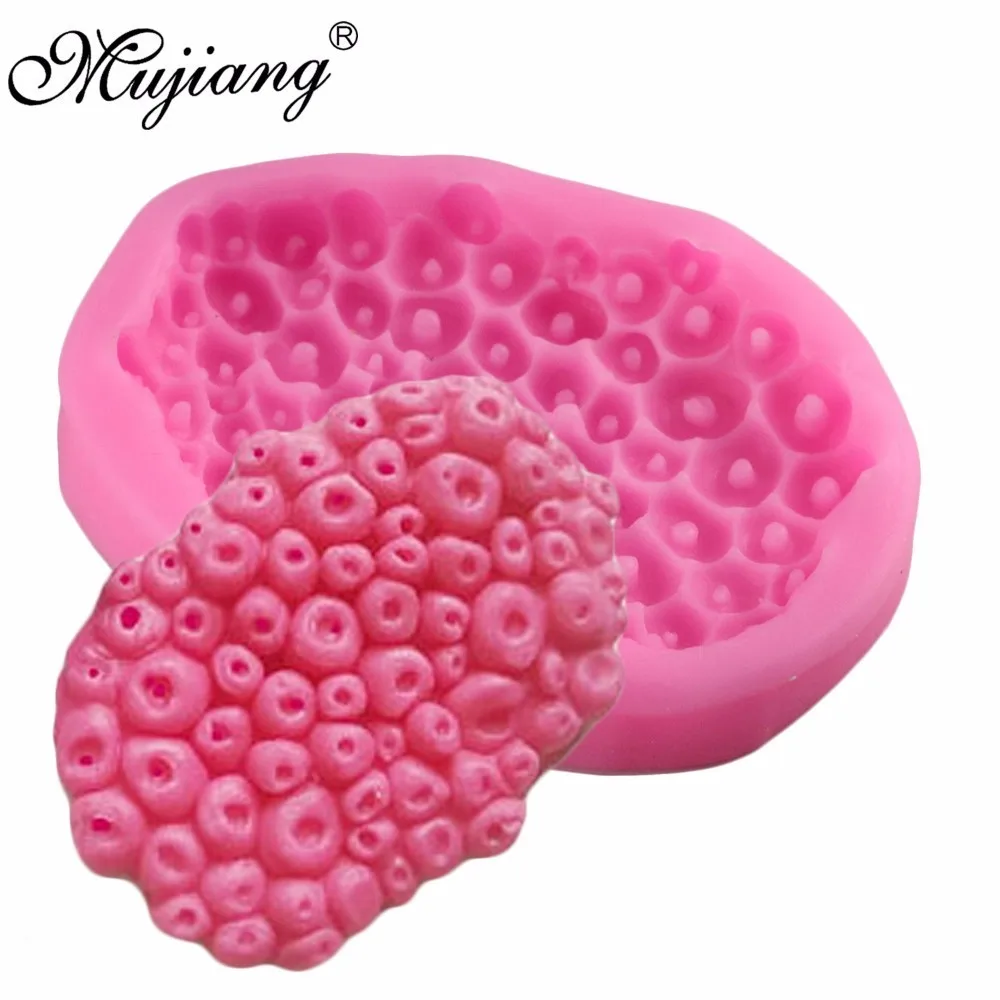 Mujiang Sea Design 3D Spongey Coral Silicone Mold Baby Birthday Fondant Cake Decorating Tools Candy Chocolate Gumpaste Moulds