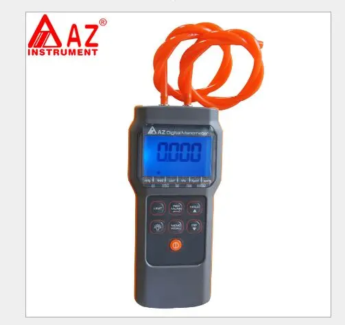 AZ82152 Portable Differential Pressure Gauge 15psi Economic Digital Manometer Meter Range 15PSI 11 Units Selection Mem